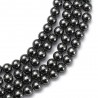 10 perles hématite rondes noire lisse brillantes 8mm