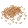 50 anneaux ovale 6x4 MM laiton  or 24kt