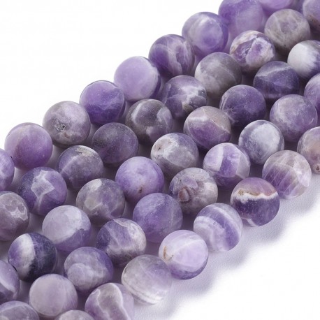 10 perles naturelle améthyste mat 8mm