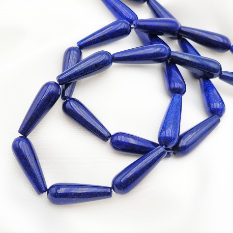 1 goutte pierre naturelle goutte lapis-lazuli 30x10 mm
