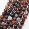 10 perles agates du Botswana mat rondes 8mm