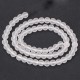 10 perles rondes cristal de roche mat 8mm