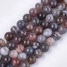 10 perles ronde agate Botswana 8mm