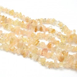 20 cm de pierres naturelles chips citrine  3/6mm