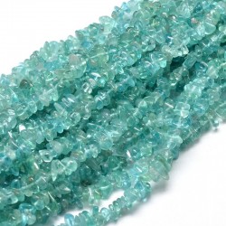 10 cm perles chips apatite naturelles 3/6mm