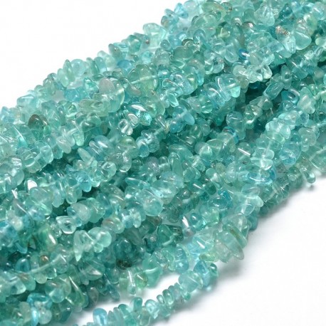 10 cm perles chips apatite naturelles 3/6mm