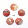 2 cabochons  pierre naturelle agate rayées   12mm