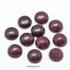 2 Cabochons rond fond plat jade grenat  12mm