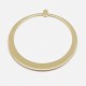 1 grand pendentif double attache rond laiton palqué or 48mm