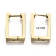 1 paire créole rectangle "huggie" acier plaqué or 18KT