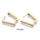 1 paire créole rectangle "huggie" acier plaqué or 18KT