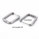1 paire créole rectangle "huggie" acier inoxydable 316