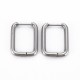 1 paire créole rectangle "huggie" acier inoxydable 316
