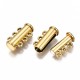 1 fermoir coulissant laiton or 3 attaches 19.5x10.5mm
