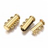 1 fermoir coulissant laiton or 3 attaches 19.5x10.5mm