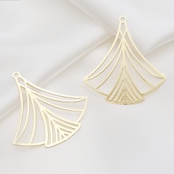 2 estampes laiton plaqué or art nouveau 39mm