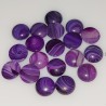1 cabochon agate à bandes mauve /prune 20mm