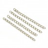 10 chainettes d'extension bronze 70mm