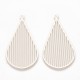 4 gouttes laiton plaqué or rose 44x23mm