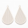 4 gouttes laiton plaqué or rose 44x23mm