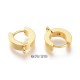 1 paire de  créole acier or 14x12mm