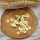 20 perles séparateur laiton plaqué or 6mmx1.2mm