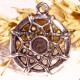 10 breloques attrape rêve métal argenté 21,5x18mm