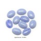 2 cabochons ovale d'agate naturelle rayées BLUE LACE  13x18mm