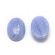 2 cabochons ovale d'agate naturelle rayées BLUE LACE  13x18mm