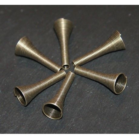 x10 cônes coupelle trompette métal bronze  10x24mm