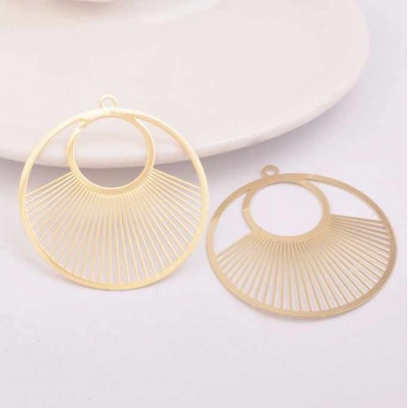 2 estampes laiton plaqué or 24kt  goutte  45x35mm