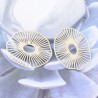 2 Estampes ovale 35x32mm laiton or 24kt