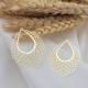 2 estampes laiton plaqué or 18kt goutte  45x35mm