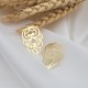 2 Estampes 30x20mm  laiton or 24kt kt ethnique