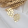 2 Estampes 30x20mm  laiton or 24kt kt ethnique