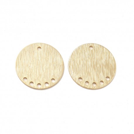 6 connecteurs pendentifs laiton plaqué or 24kt 15x0.7mm