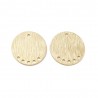 6 connecteurs pendentifs laiton  or 24kt 15x0.7mm