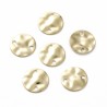 10 sequins connecteur rond laiton  or 24kt  froissé 10mm