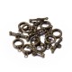 10 fermoirs toggles ronds  couleur bronze 15x11mm