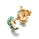 1 bola cage et bola musicale  émaillé fleur verte  34mm