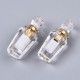 1 flacon de parfum pierre naturelle facette cristal de roche  36x15mm