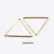 6 connecteurs triangle laiton plaqué or 23.5x27mm
