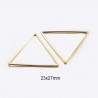 6 connecteurs triangle laiton  or 24kt 23.5x27mm