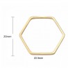 6 connecteurs octogonaux laiton or 24kt 20x22mm