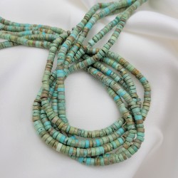 perles de pierres naturelles de turquoise Heishi 4x2mm