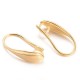 1 paire de boucles d'oreille crochet laiton or 24kt  18x5mm