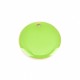 2 sequins rond laiton émaillés vert pomme 20mm