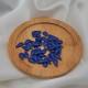 4 sequins goutte émaillés bleu royal  laiton 10x6mm