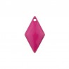 4 sequins losange émaillés rose fuschia  laiton 15x8mm