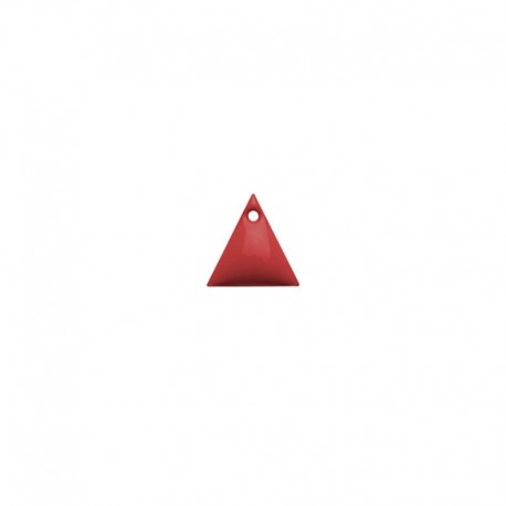 sequin médaillon triangle x6 émailrouge  8mm